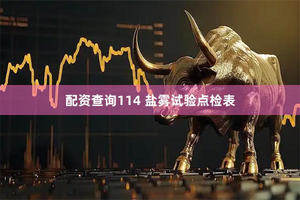 配资查询114 盐雾试验点检表